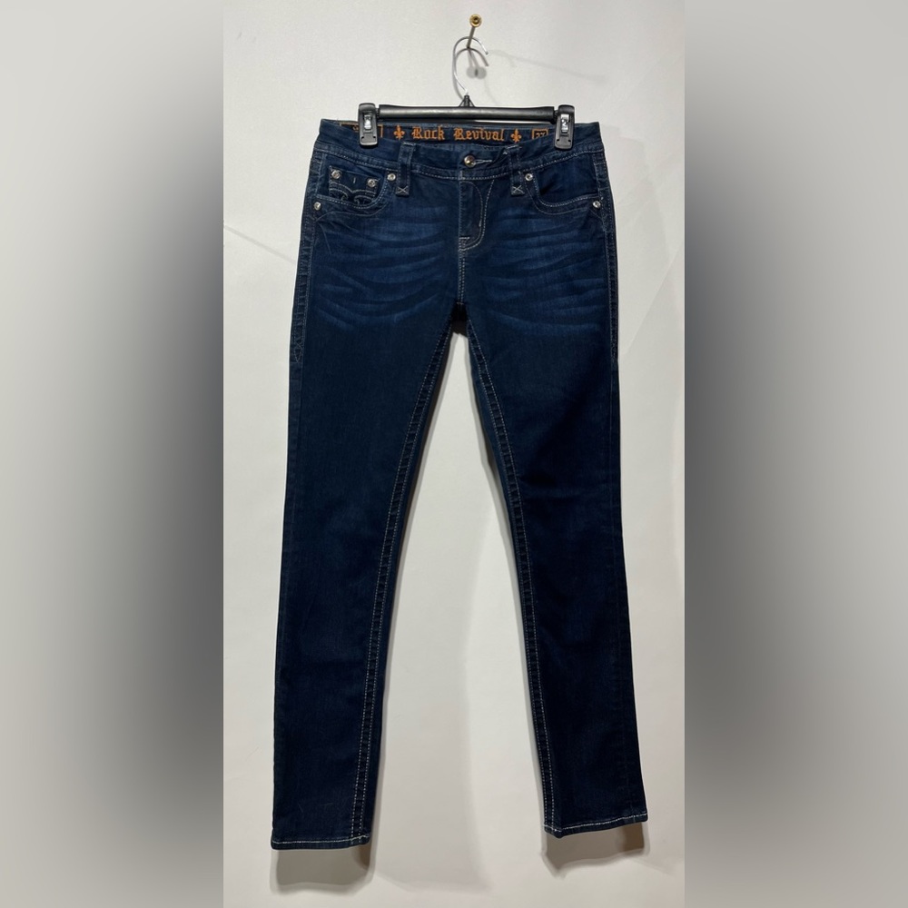 Rock Revival Jessica Curvy Mid-Rise Jeans Womens Size 27 Inseam 31”